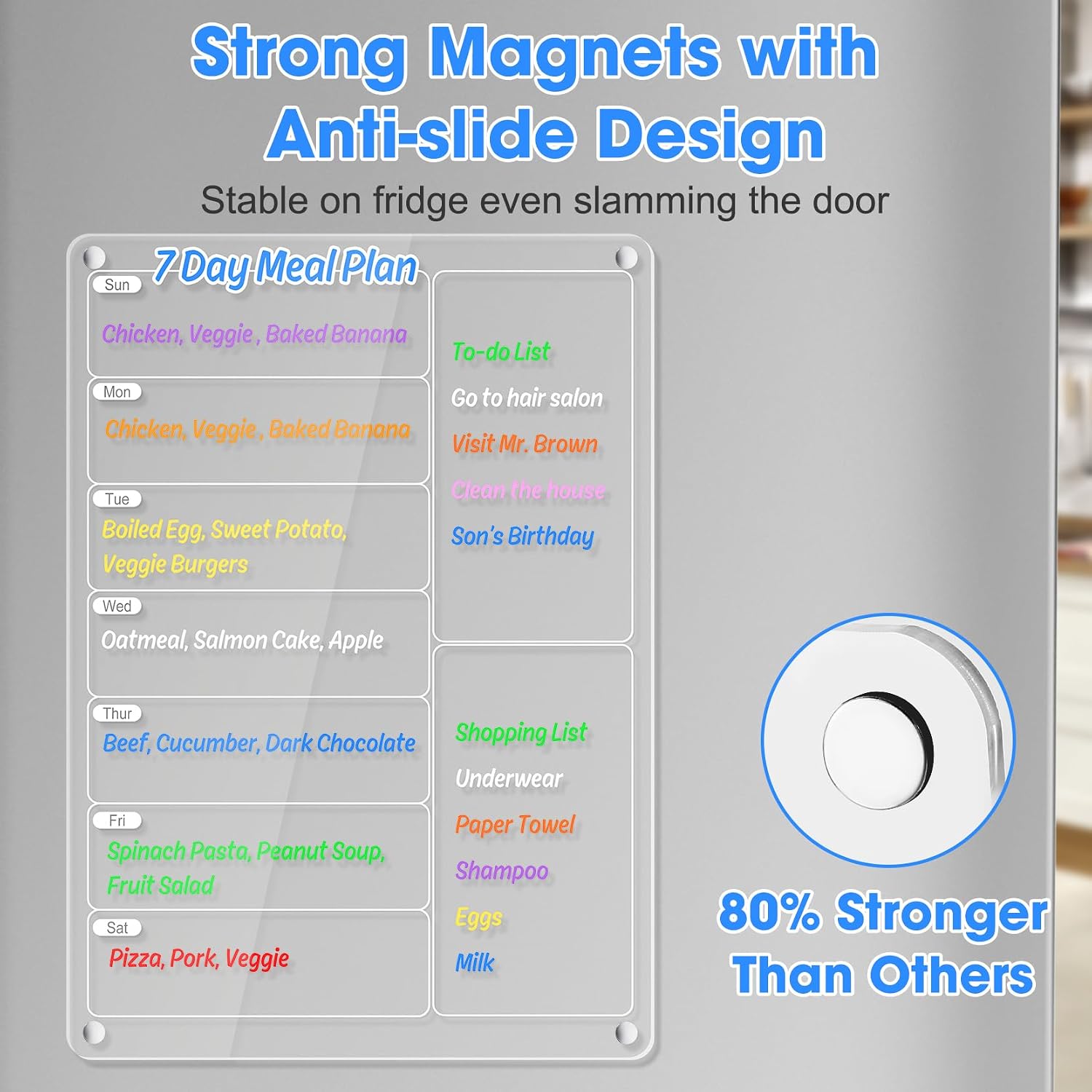 Clear Acrylic Magnetic Fridge  - огляд і ціна Meal Plan Notepad