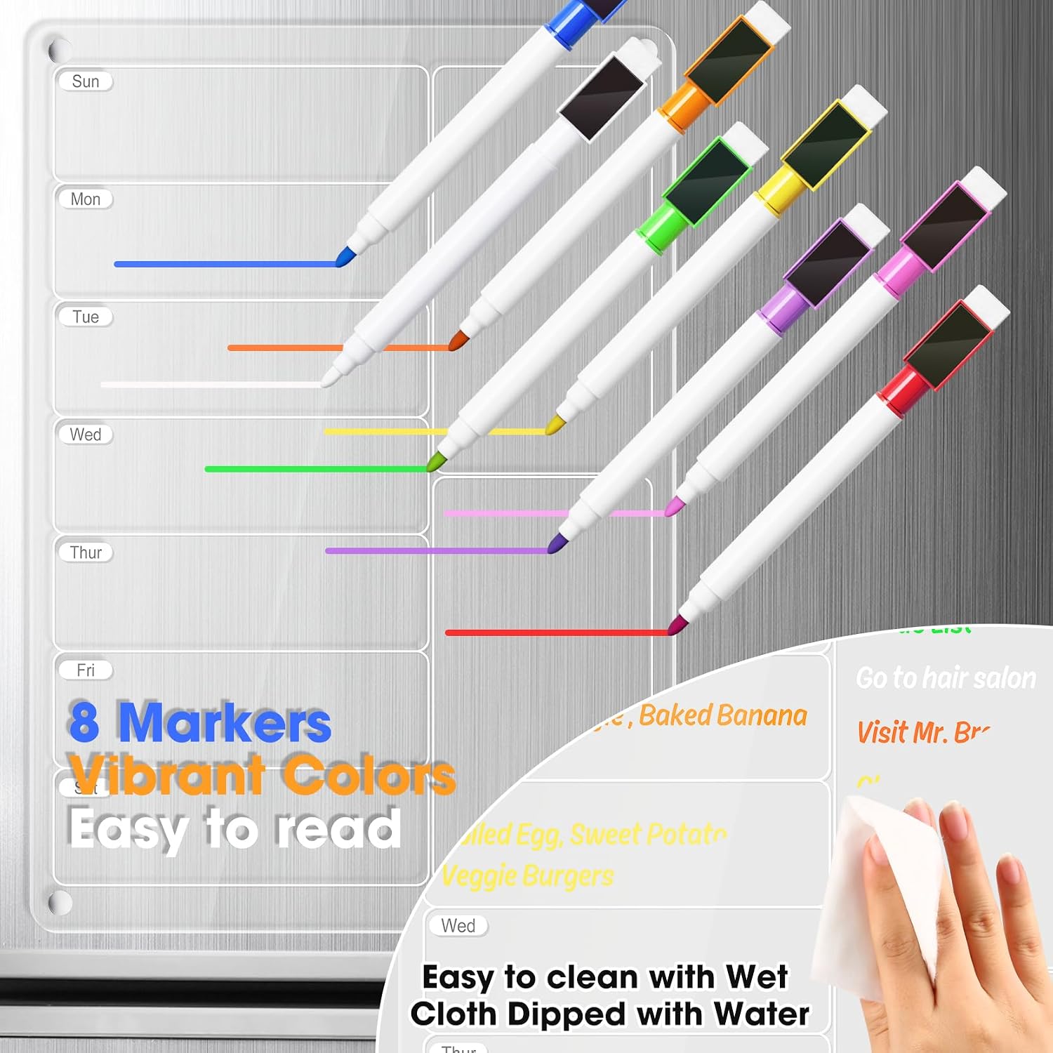Clear Acrylic Magnetic Fridge  - огляд і ціна Meal Plan Notepad