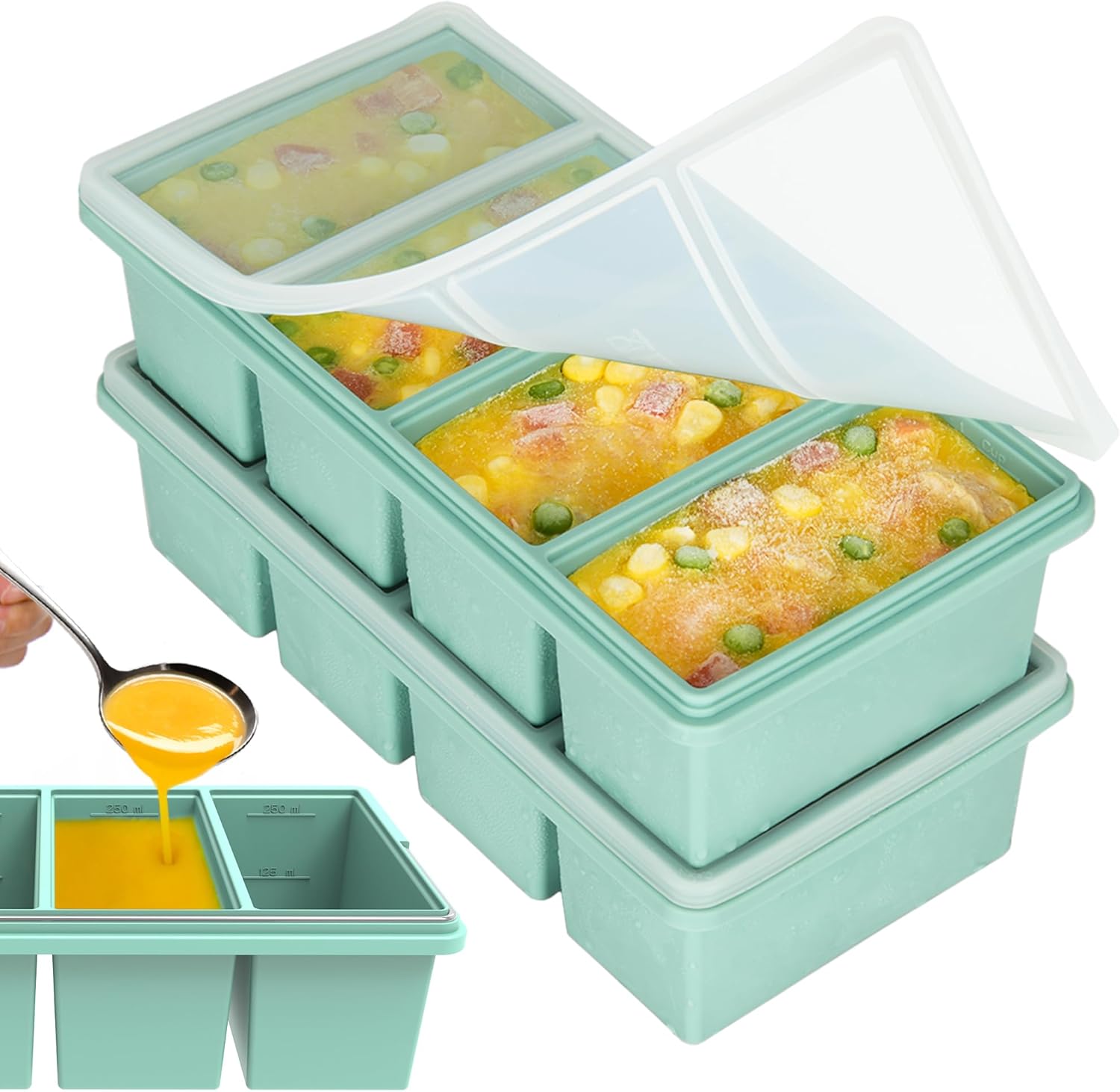 Silicone Ice Tray Mold 250ml 5 - огляд і ціна Meal Prep Freezer