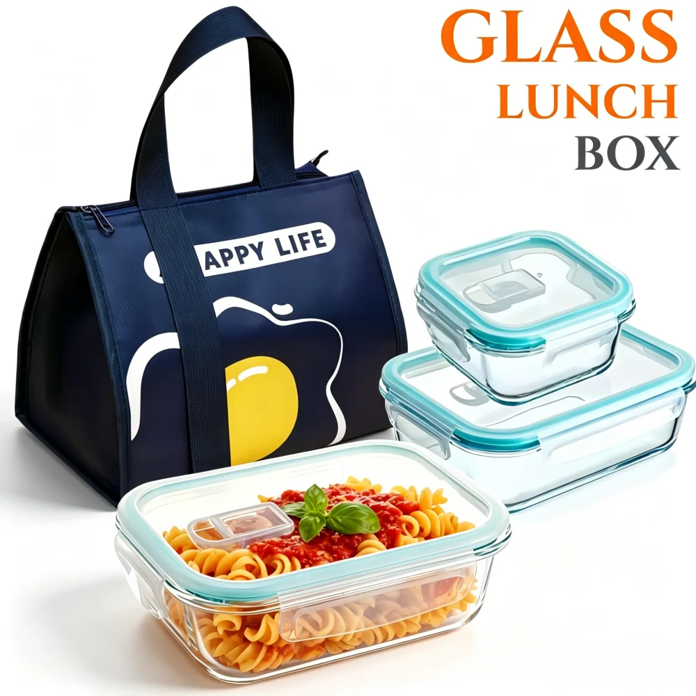 BPA-Free Glass Lunch Box Recta - огляд і ціна Meal Prep Rezepte