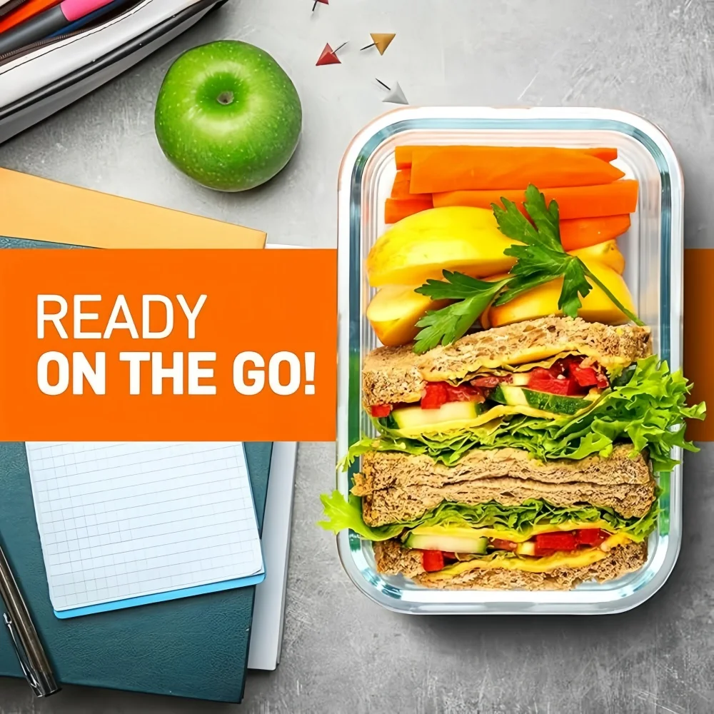BPA-Free Glass Lunch Box Recta - огляд і ціна Meal Prep Rezepte