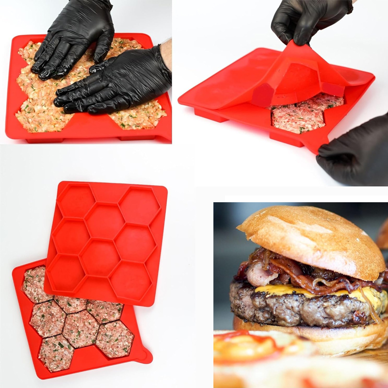 8 Hole Silicone Hamburger Pres - огляд і ціна Meal Prep Freezer