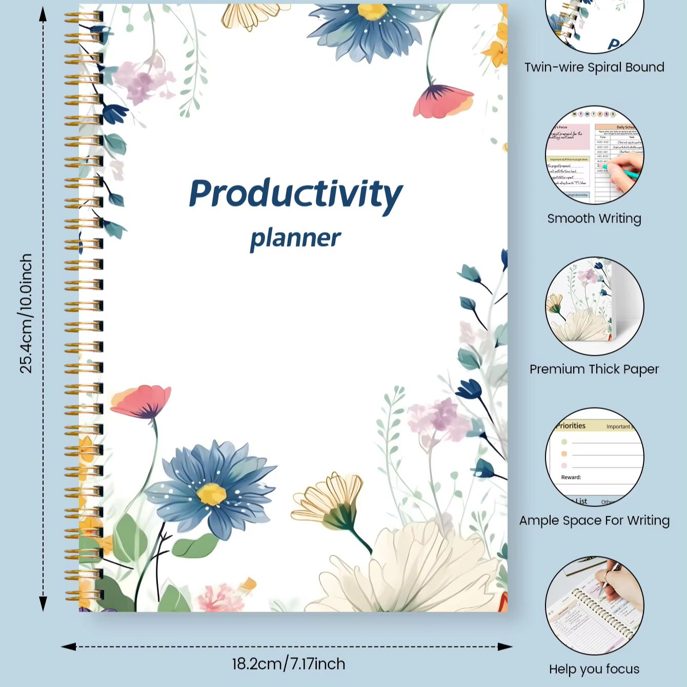 Floral Productivity Planner Sp - огляд і ціна Meal Plan Notepad
