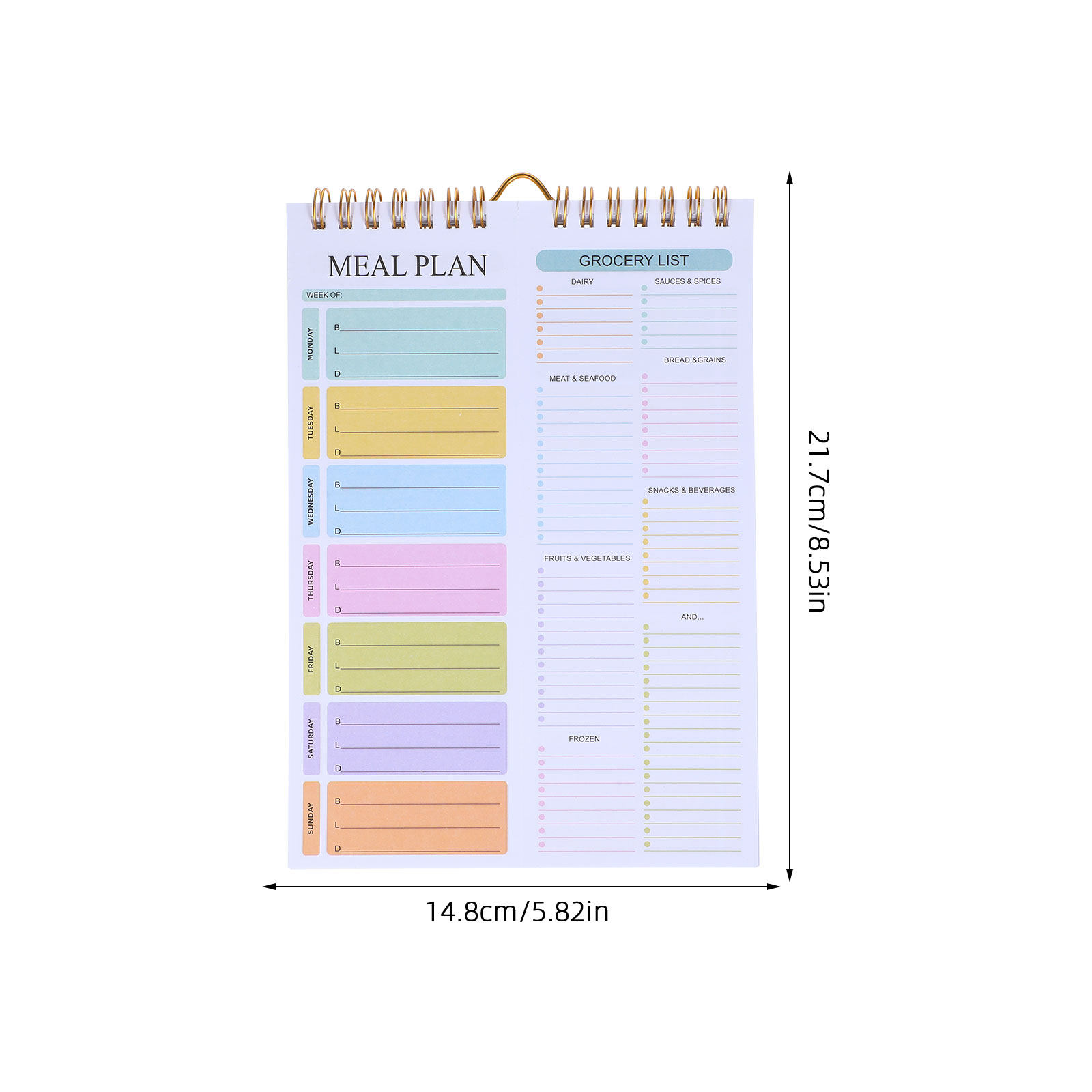 A5 Pastel Spiral Weekly Meal P - огляд і ціна Meal Plan Notepad