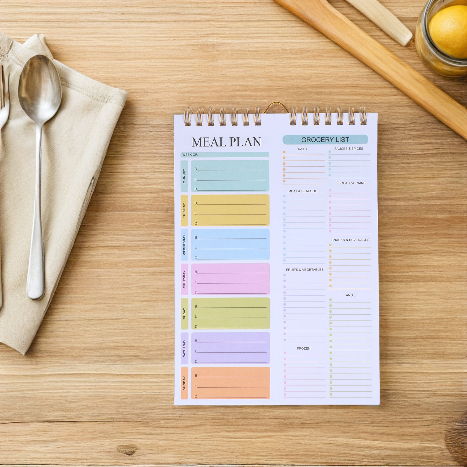 A5 Pastel Spiral Weekly Meal P - огляд і ціна Meal Plan Notepad