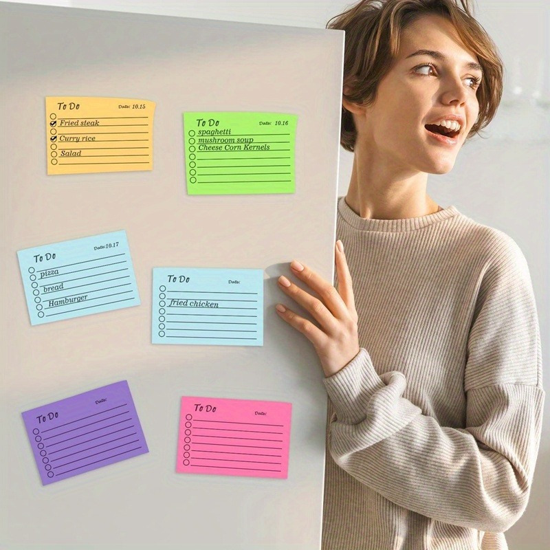 Fluorescent Post-it Notes Mult - огляд і ціна Meal Plan Notepad