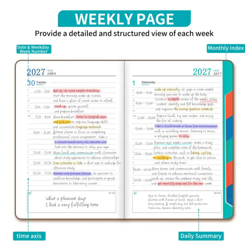 2027 Daily Planner Calendar Di - огляд і ціна Meal Plan Notepad